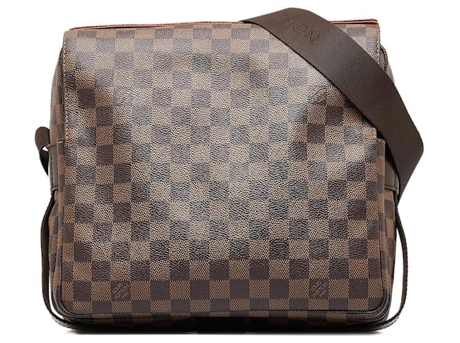 Brown Louis Vuitton Damier Ebene Naviglio Crossbody Bag Cloth  ref.1300687