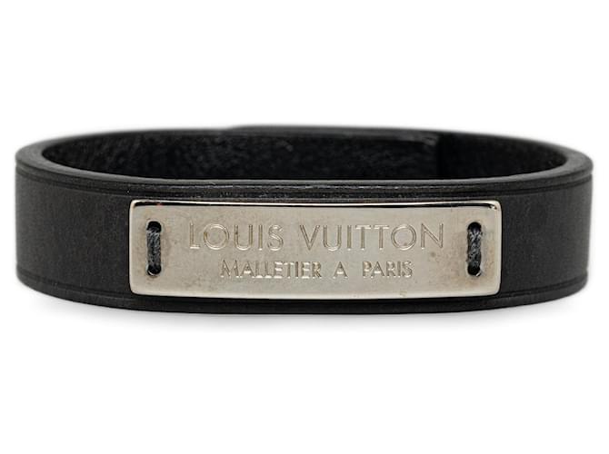 Bracelet Louis Vuitton Press It noir Cuir  ref.1300710