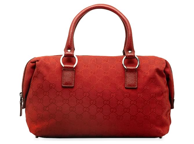 Red Gucci GG Canvas Boston Leather  ref.1300736