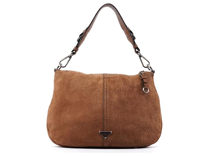 PRADA Shoulder bags Leather Brown Cleo  ref.1300843