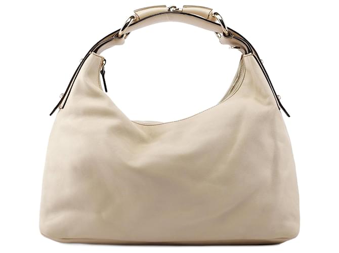 GUCCI Shoulder bags leather White Horsebit 1955  ref.1300850