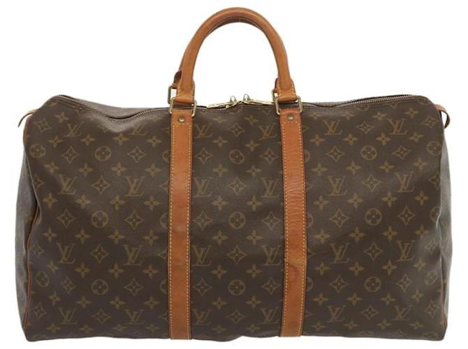 Louis Vuitton Keepall 55 Brown Cloth  ref.1300870
