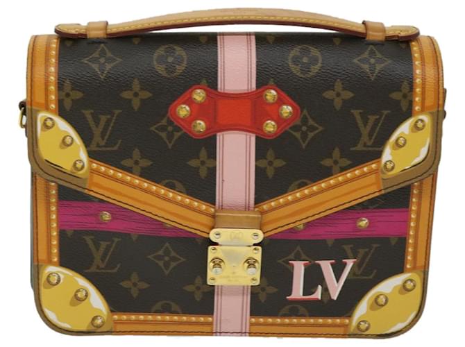 Louis Vuitton Pochette Metis Marrom Lona  ref.1300908