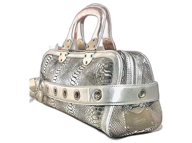 Gucci Ronny Metallic Emboss 2012 Runway Prata