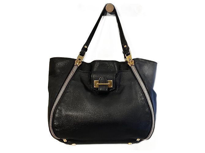 Bolsa de couro preta Tom Ford Sedgwick Preto