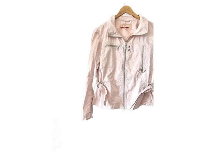 Y2K PRADA SPORT CARGO DOUBLE ZIP JACKET Pink