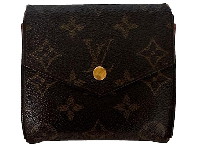 Louis Vuitton W Hook Wallet Monogram Beige Monogram Canvas Leather  ref.1300943
