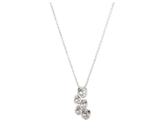 Tiffany & Co TIFFANY Y COMPAÑIA. Colgante de burbujas de diamantes en platino 0.5 por cierto Plata Metálico Metal  ref.1300969