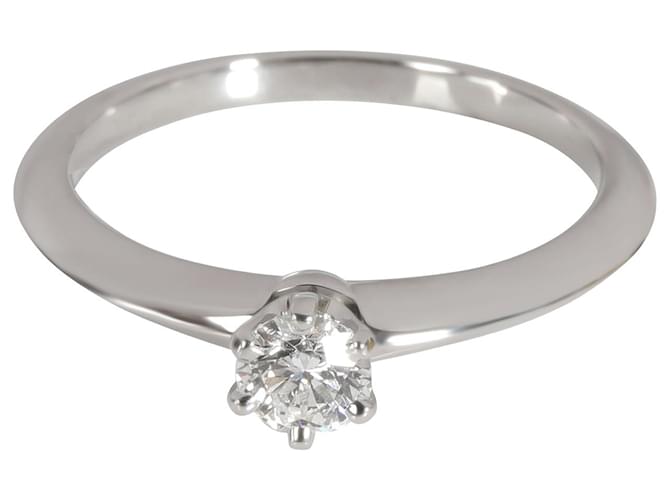 TIFFANY & CO. Anel de noivado de diamante em platina G VS1 0.24 ctw Prata Metálico Metal  ref.1300983