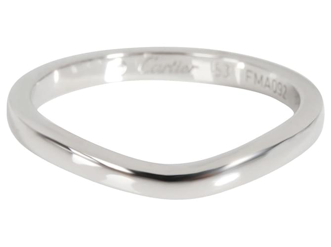 Alianza de bodas curva Cartier Ballerine en platino Plata Metálico Metal  ref.1300992