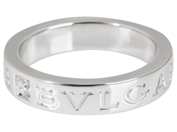 Bulgari BVLGARI Bvlgari Bvlgari Diamantband in 18K Weißgold 04 ctw Silber Metallisch Metall  ref.1301011