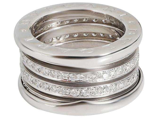 Bulgari Bvlgari B.Zero1 Three-Band Diamond Ring in 18K white gold 0.89 ctw Silvery Metallic Metal  ref.1301017