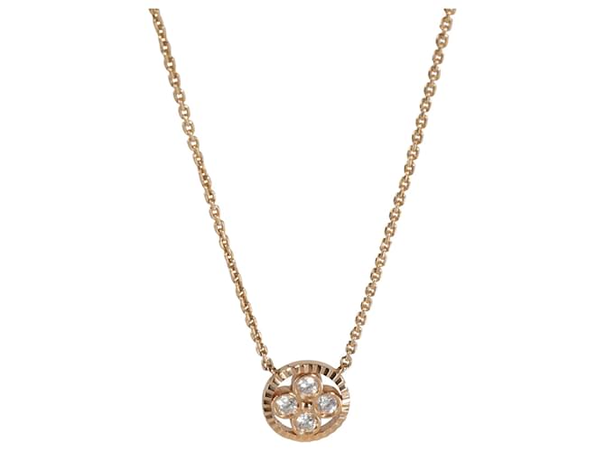 Louis Vuitton Blossom BB Diamond Pendant in 18k Rose Gold 0.2 ctw Metallic Metal Pink gold  ref.1301021