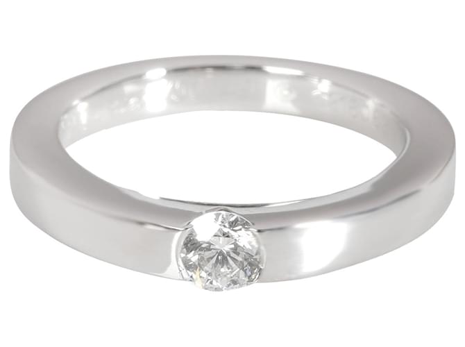 Anillo de fecha con diamantes Cartier en platino con certificación GIA G VVS1 0.21 ct Plata Metálico Metal  ref.1301028