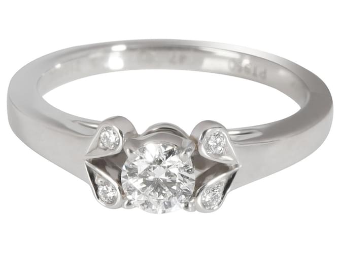 Anel de noivado de diamante Cartier Ballerine em platina F VS2 0.23 Prata Metálico Metal  ref.1301029