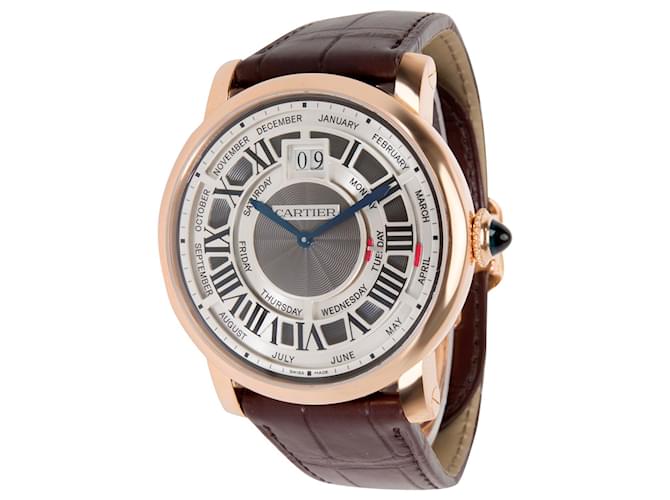 Cartier Rotonde Calendário Anual W1580001 relógio masculino 18kt rosa ouro Metálico Metal Ouro rosa  ref.1301033