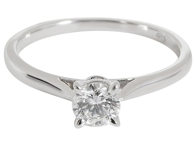 cartier 1895 Anello di fidanzamento con diamante in platino F VVS2 0.27 ctw Argento Metallico Metallo  ref.1301034