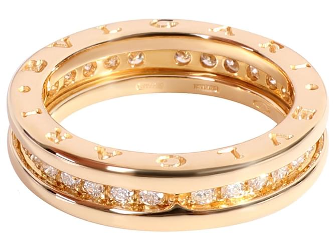 Bulgari Bvlgari B.Zero1 anel de diamante em 18K Yellow Gold 0.45 ctw Prata Metálico Metal  ref.1301045