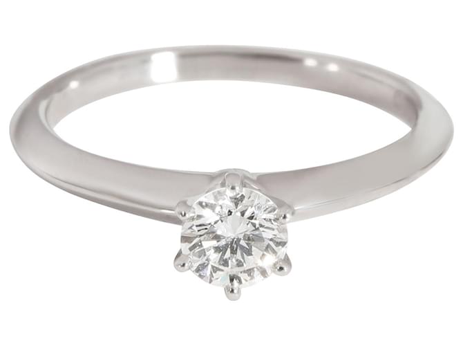 TIFFANY & CO. Anello di fidanzamento con diamante solitario in platino H VS1 0.33 ctw Argento Metallico Metallo  ref.1301053