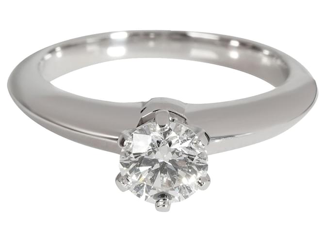TIFFANY & CO. Anello di fidanzamento con diamante dentro 950 Platino H VS1 0.53 ctw Argento Metallico Metallo  ref.1301063
