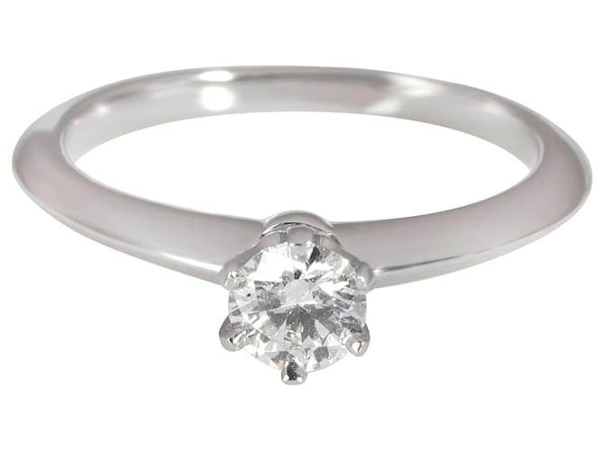 TIFFANY & CO. Anello di Fidanzamento Diamante Solitario in Platino H VS1 0.32 ctw Argento Metallico Metallo  ref.1301083