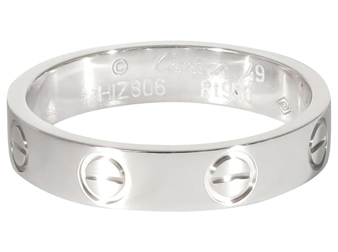 Aliança de casamento Cartier LOVE em platina Prata Metálico Metal  ref.1301085