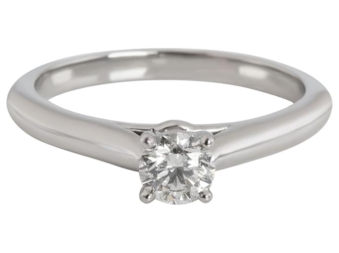 cartier 1895 Anello di fidanzamento con diamante in platino H VVS1 0.3 ct Argento Metallico Metallo  ref.1301087