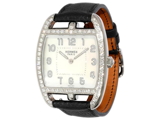 Hermès Cape Cod CT1.730.212.Relógio mno unissex em aço inoxidável Prata Metálico Metal  ref.1301101