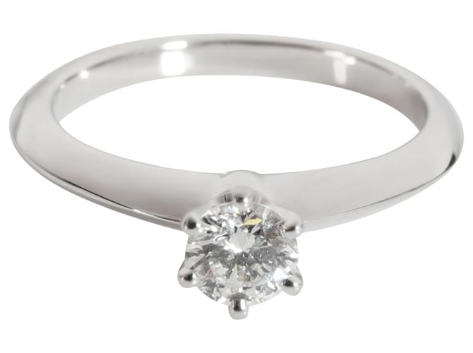 TIFFANY & CO. Anel de noivado de diamante em platina I VS1 0.33 ctw Prata Metálico Metal  ref.1301109