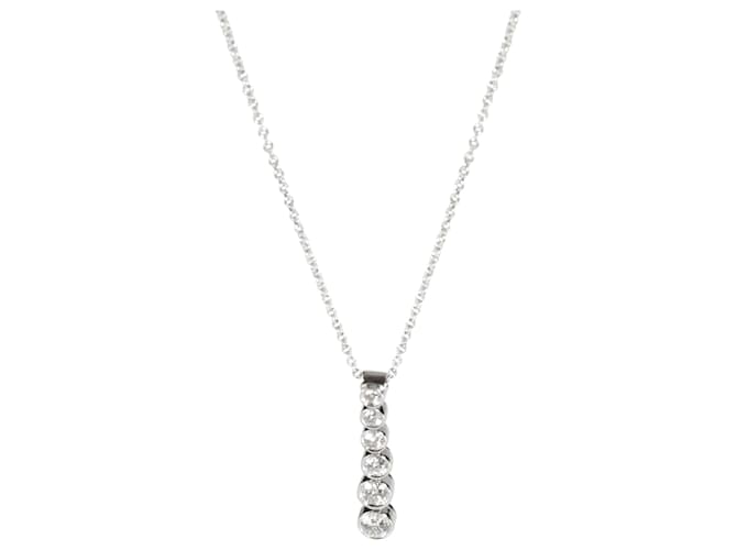 Tiffany & Co TIFFANY Y COMPAÑIA. Collar Jazz Diamond en platino 0.50 por cierto Plata Metálico Metal  ref.1301112