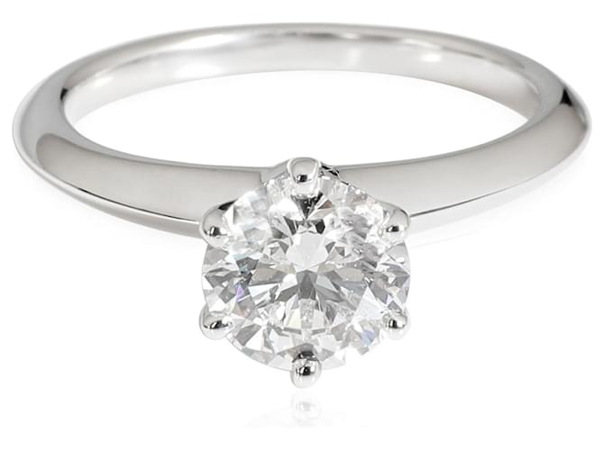 TIFFANY & CO. Anello di fidanzamento con diamante in platino F VS1 16 ctw Argento Metallico Metallo  ref.1301116