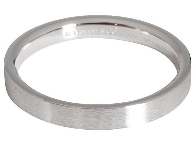 TIFFANY & CO. Aliança de casamento essencial em platina Prata Metálico Metal  ref.1301132