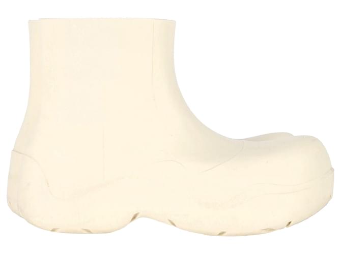 Bottega Veneta Puddle Boots em Borracha Creme Branco Cru  ref.1301296