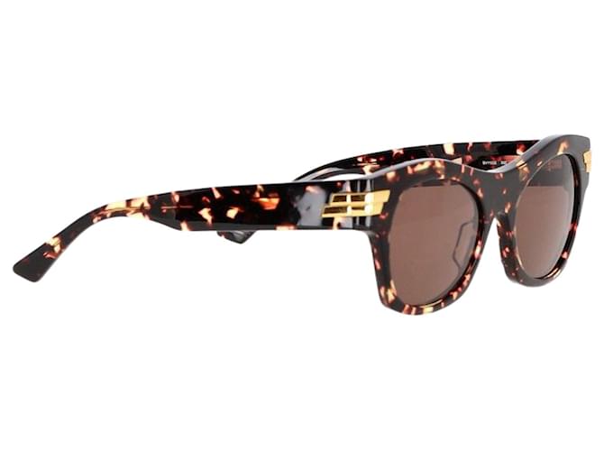 Bottega Veneta Oversized Tortoiseshell Square-Frame Sunglasses in Animal Print Acetate Cellulose fibre  ref.1301336