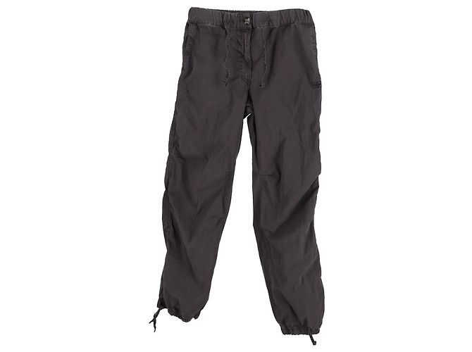 Calça cargo Ganni Popeline em algodão preto