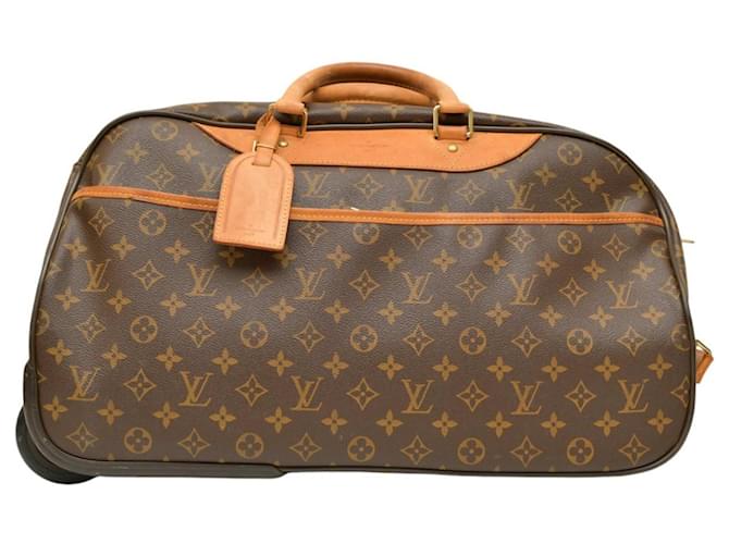 Louis Vuitton Brown Monogram Eole 50 Sac Voyage Rolling Luggage Suitcase M23204 Leather  ref.1301391