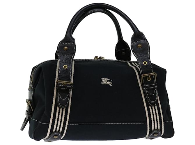 BURBERRY Blue Label Hand Bag Canvas Black Auth hk1142 Cloth  ref.1301403