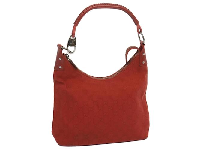 GUCCI GG Canvas Shoulder Bag Red 115003 auth 67816  ref.1301406