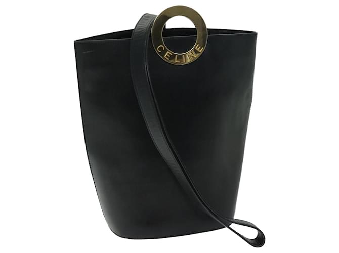 Céline CELINE Shoulder Bag Leather Black Auth 67807  ref.1301412