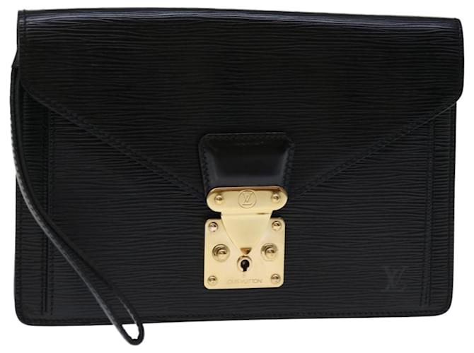 LOUIS VUITTON Epi Serie Dragonne Hand Bag Black M52612 LV Auth 67861 Leather  ref.1301423