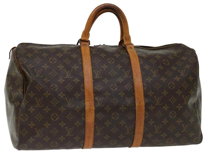 Louis Vuitton Monograma Keepall 50 Boston Bag M41426 LV Auth ki3563 Lona  ref.1301430