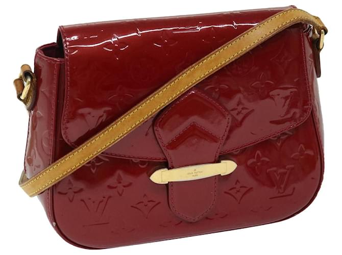 LOUIS VUITTON Vernis Bell Flower GM Bag Rouge Grunadine M91728 LV Auth 67898 Patent leather  ref.1301443