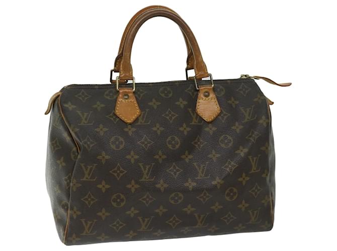 Louis Vuitton Monogram Speedy 30 Hand Bag M41526 LV Auth 68407 Cloth  ref.1301459