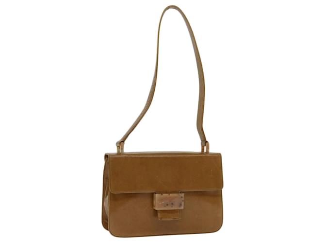 PRADA Shoulder Bag Leather Beige Auth bs12508  ref.1301465