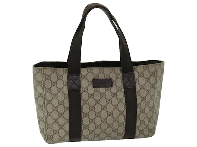 GUCCI GG Canvas Tote Bag Coated Canvas Beige Auth 68340 Cloth  ref.1301477