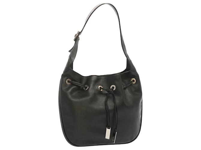 GUCCI Shoulder Bag Leather Black Auth hk1169  ref.1301484
