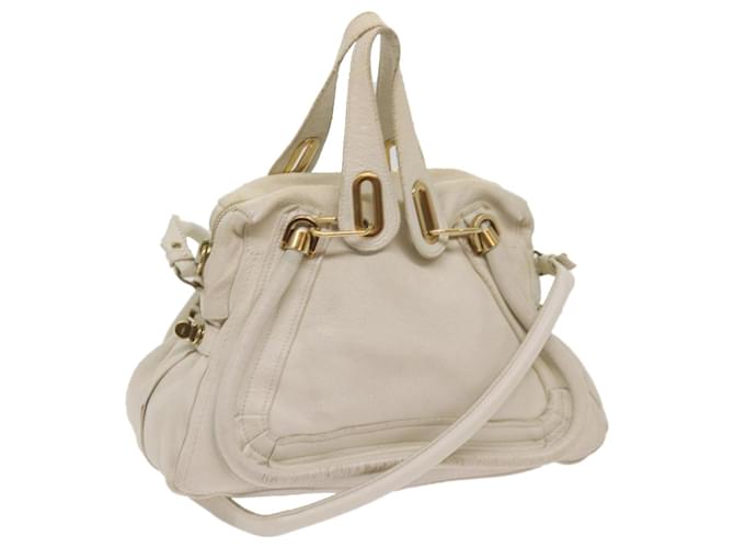 Chloé Chloe Mercy Shoulder Bag Leather White Auth 68076  ref.1301514