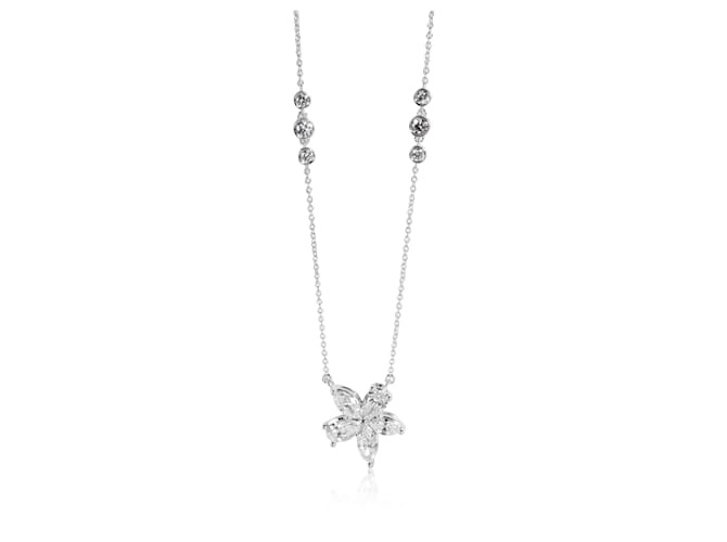 TIFFANY & CO. Victoria Necklace in  Platinum 2.90 ctw  ref.1301549