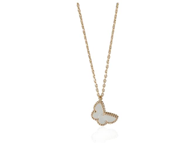 Van Cleef & Arpels Alhambra Mother Of Pearl Butterfly Pendant in 18k yellow gold  ref.1301552