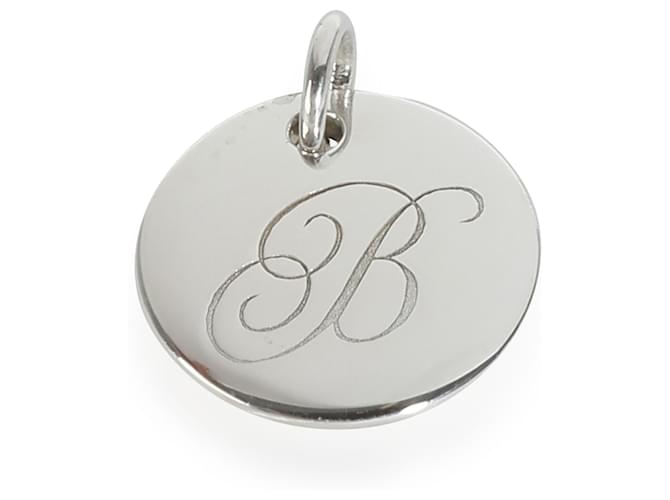TIFFANY & CO. Notes Alphabet "B" Disc Pendant in  Sterling Silver  ref.1301553